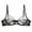 Black, variant on Women Bras Underwear Pure Desire Rabbit Lace Bra Big Breasts Appear Small Pink 38