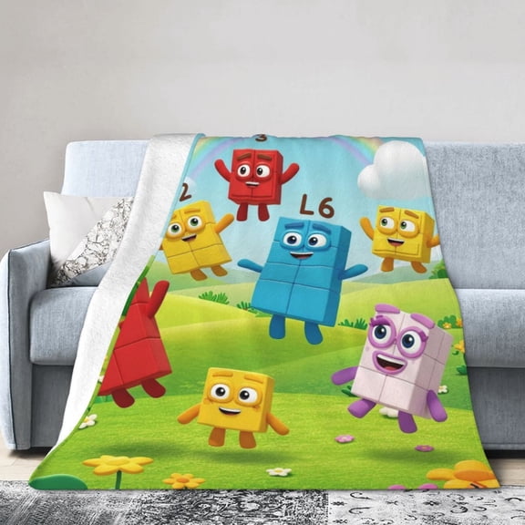 Numberblocks Throw Blanket Kids Plush Blanket Ultra-Soft Micro Flannel Fleece Blanket for Bedding Sofa Travel 30"x40"