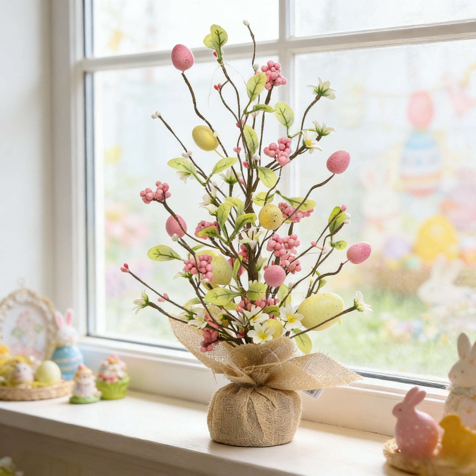 Glowing Easter Egg Material with LED Lights for Festive Tabletop Home Scene Displays Easter Party Mantel Decor