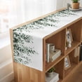 thumbnail image 6 of Green Eucalyptus Table Runner, Weeping Botanical Leaf Watercolor Washable Cotton Linen Table Runners 72 Inches Long, Dresser Scarf Runner for Dining/Coffee/Kitchen/TV Stands/Cabinets 13''x72'', 6 of 9