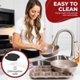 thumbnail image 4 of KITCHENATICS Nonstick Bakeware Set, Heavy Duty Professional Kitchen Baking Pan Set Cookie Sheet Set, Cooking Baking Set, Baking Pans, Carbon Steel Bakeware Set, Oven Pan Set - Champagne, 4 of 9