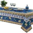 thumbnail image 5 of Home Bargains Plus Rectangle Fabric Tablecloth, 60 x 84 Inch, Blue Lemon Garden, Indoor Outdoor Stain and Water Resistant Fabric Table Cloth, Mediterranean Orchard, 5 of 7