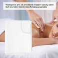 thumbnail image 4 of Lot de 2 draps de lit pour salon de beauté, respirants, résistants à l'huile, imperméables, pour table de massage, spa, blanc, 4 of 4