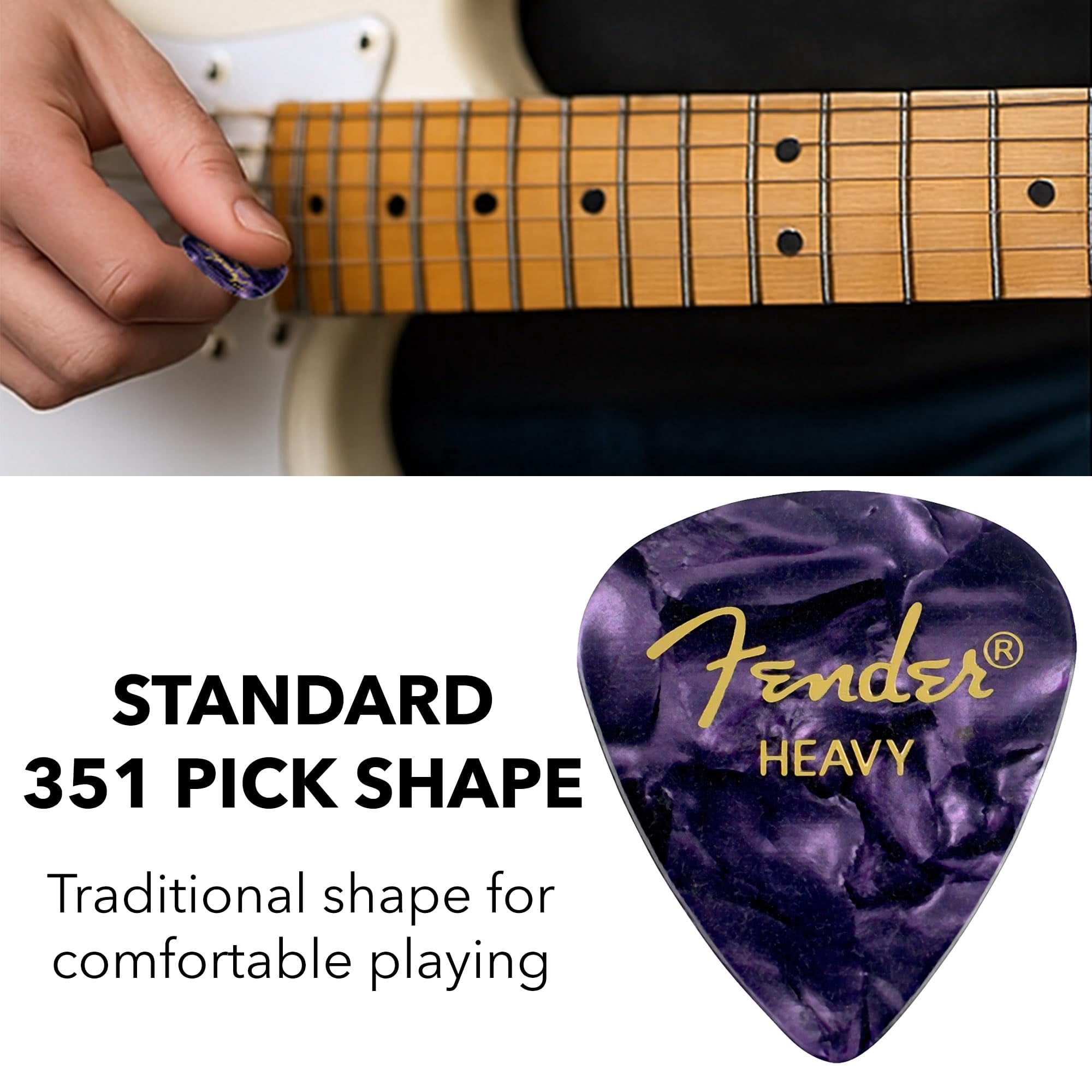 Fender Premium Guitar Picks Sampler – 24-Pack With Thin, Medium & Heavy Gauges (Austin Bazaar Exclusive)
