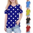 thumbnail image 1 of Ashirexll Chemises pour Filles, Hauts d'Été, Garçons Filles T-Shirt Imprimé à Manches Courtes Col Rond Haut Graphique Blouse Décontractée, 1 of 7