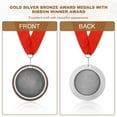 thumbnail image 4 of Uxcell Award Medal, Prize Medal Winner Medal with Neck Ribbon for Competitions Sports Games Spelling Silver, 4 of 7