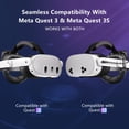 thumbnail image 5 of Magnetic Detachable 10000mAh Battery Pack for Meta Quest 3/3S with PD 18W Fast Charging, Extended Playtime up to 8 Hours & Smart Temperature Control-White Black, 5 of 6