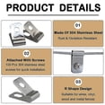 thumbnail image 2 of Wire Fence Clips, 100 Pieces Fence Wire Aluminum for 12-16 Gauge Welded Wire to Wood, Metal or Viny, 2 of 5