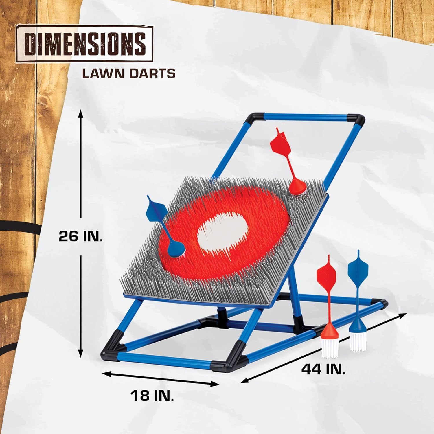 Axe Throwing and Lawn Darts Target Set - ××Axe Throwing Target and 2-in-1 Combo Backyard Game for Indoor and Outdoor Use