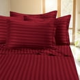 thumbnail image 3 of King Size Stripe Sheet Set, 4 Piece Set, Ultra Soft 100% Cotton Sheets, 400 Thread Count, Deep Pocket Bedsheets with 2 Pillowcases, 3 of 3