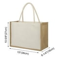 thumbnail image 2 of TOPTIE 6 Pcs Jute Burlap Tote Bags with Handles Reusable Grocery Bags for Bridesmaid Wedding Shopping DIY, 2 of 7