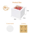 thumbnail image 3 of Cajas para Pasteles EQOREIIN 15x15x13 cm con Bases y Adhesivos, 3 of 7