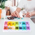 thumbnail image 7 of Medicine pill organizer 7 Day AM/PM, Easy Fill & Open Medication Organizer Vitamin Reminder Holder Day and Night, 7 of 7