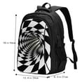 thumbnail image 5 of Disketp 3D Vortex Illusion Travel Laptop Backpack, Laptops Backpack with USB Charging Port, Water Resistant Computer Bag Gift for Men & Women, 5 of 7