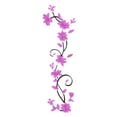 thumbnail image 1 of Kuymtek Pegatinas Pared Ratán Con Flores Rosas en 3D Pared Floral Romántica (púrpura), 1 of 9