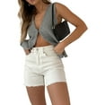 thumbnail image 3 of Fiomva Women Crochet Knit Vest Y2k Hollow Out V Neck Sleeveless Crop Top Vintage Streetwear, 3 of 7