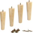 thumbnail image 1 of Juego de patas de muebles de madera de 8 pulgadas de 4 patas de mediados de siglo para muebles Patas de repuesto modernas para sofá, mesa, gabinete, escritorio (madera), 1 of 5