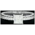 thumbnail image 2 of Rosec Jewels Princess Cut Diamond Engagement Ring (5 mm, Ef-Vs Quality) Certified Lab Diamond Square Ring, 10K White Gold, US 3.00, 2 of 7