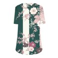 thumbnail image 2 of Pisexur Hauts pour Femmes, Hauts de Sortie pour Femmes, Hauts d'Entraînement pour Femmes, T-shirt à Manches Courtes Imprimé Mode Quotidienne Col Rond Blanc,S, 2 of 4