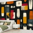 thumbnail image 2 of Peel and Stick Wallpaper Abstract Mid Century Modern Rectangles Squares Overlapping Modern Art Wall Mural Decor Self Adhesive and Removable 69in x 98in, 2 of 8