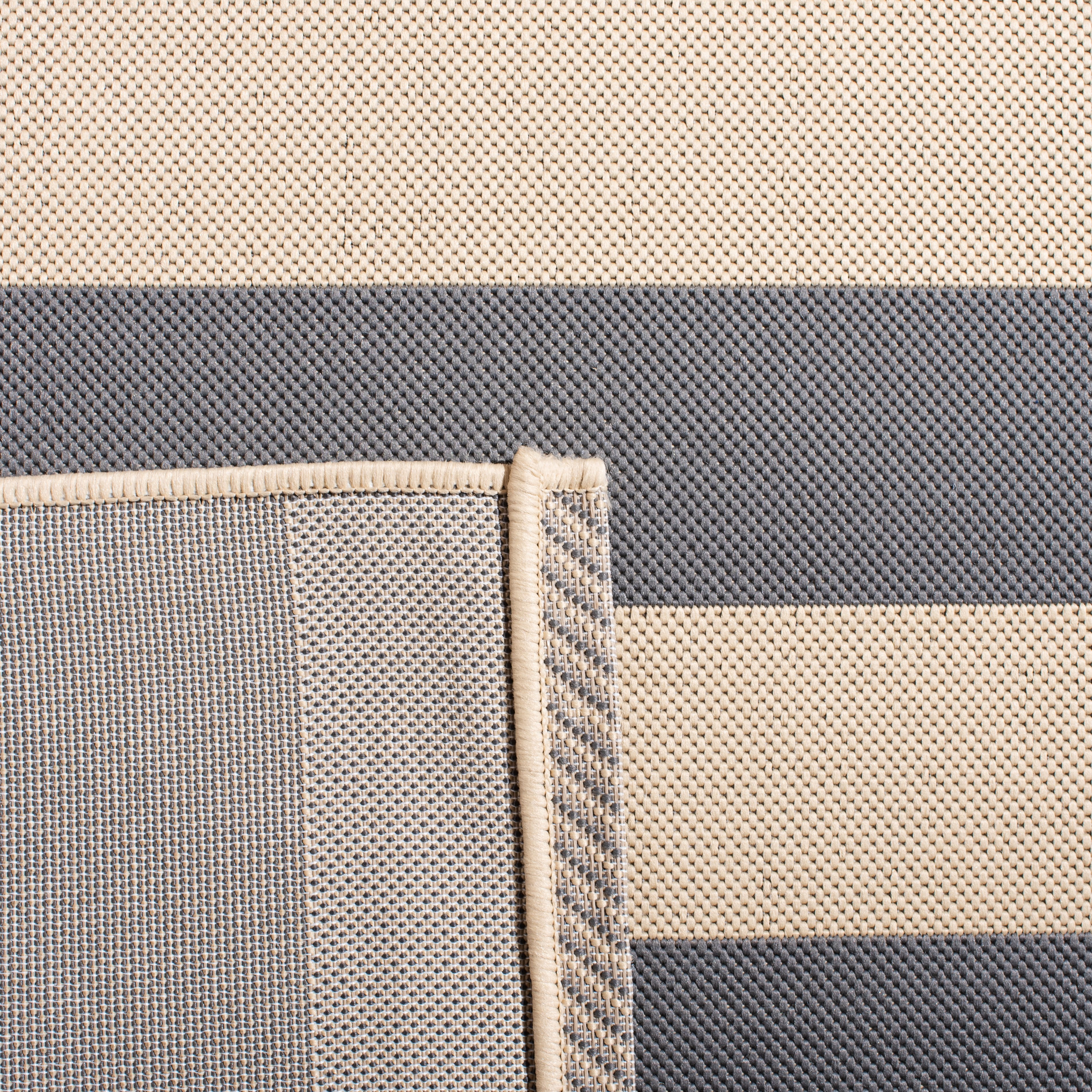 Safavieh Courtyard Ermintrude Striped Indoor/Outdoor Area Rug, Beige/Gray, 5'3" x 7'7"