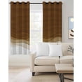 thumbnail image 2 of Ombre Waves Blackout Curtains, Light Blocking Print Window Curtains, Abstract Art Gradient Brown Modern Thermal Insulated Window Drapes for Living Room Kitchen Cafe 2 Panels, 104"W x 63"L, 2 of 9