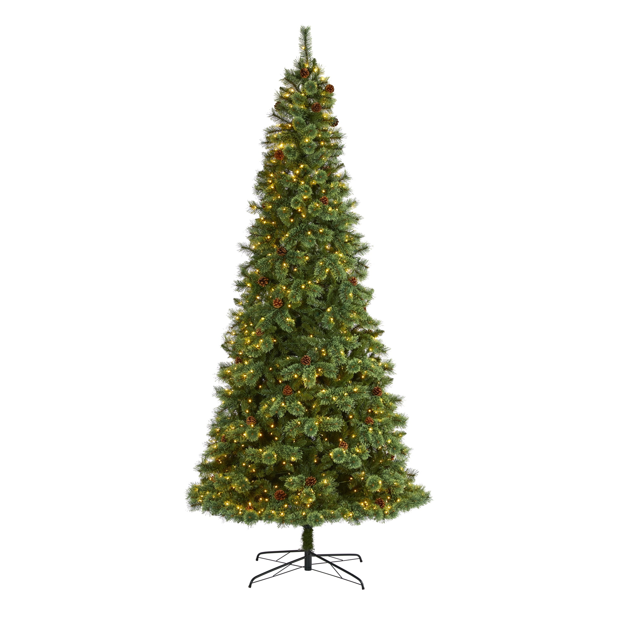 10ft. White Mountain Pine Artificial Christmas Tree with 850 Clear LED