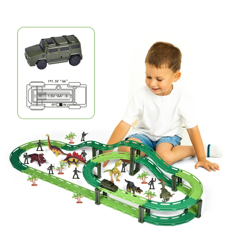 52 Pieces Dinosaur Toy Race Track for Kids,Dinosaur Train Set F-453 - Walmart.com - Walmart.com