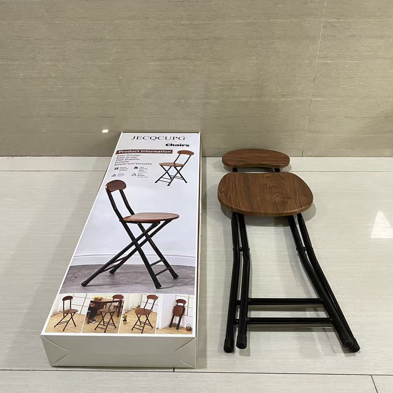 JECQCUPG chairs,Folding Bamboo Bar Stools, 24-inch Kitchen Counter Height Stools with Backrest, Portable Bar Chairs for Home Kitchen Island Breakfast, No Assembly, Natural