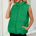 thumbnail image 6 of yoeyez Cyber&Monday Womens Puffer Vest Cropped Stand Collar Sleevelesss Coats Winter Warm Zip Up Jackets Lightweight Padded Outerwear With Pockets, 6 of 6