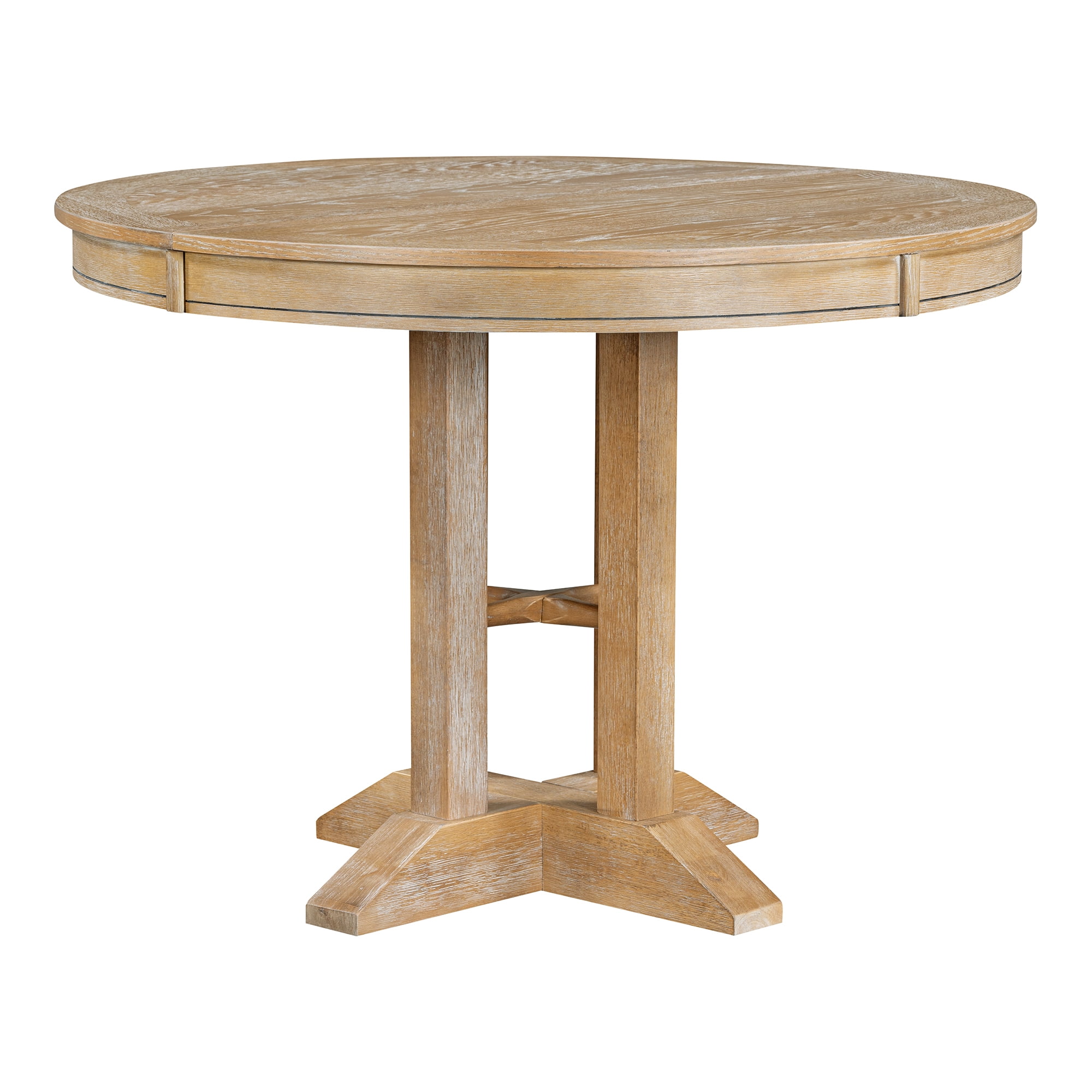 Euroco 42"-56" Extendable Dining Table for 4-6, Farmhouse Oval Kitchen Table with Removable Leaves & X-shape Base, Dinner Table for Kitchen Living Room,Space Saving,Natural