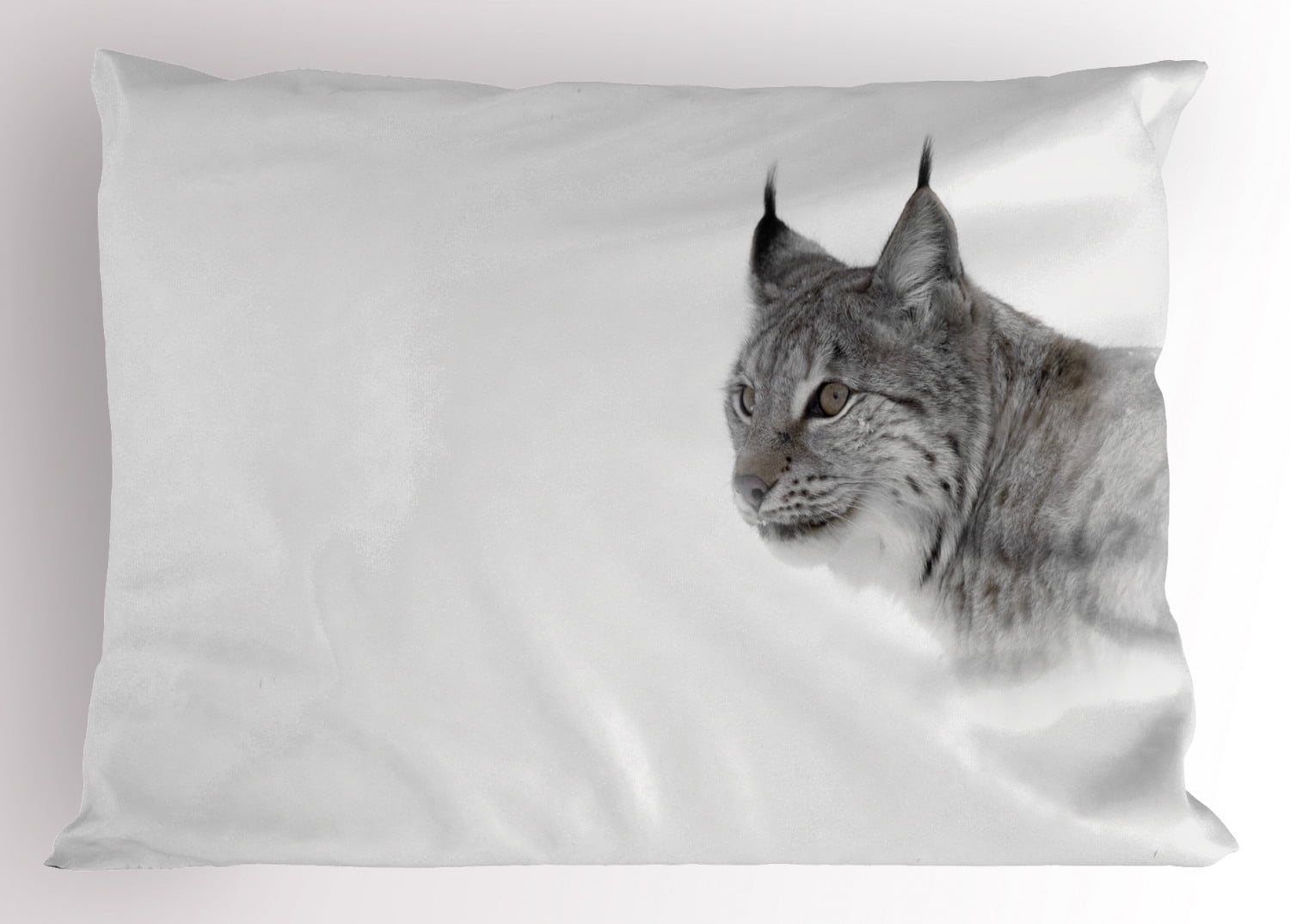 Hunting Pillow Sham Lynx In The Central Norway Wild Cat North Cold