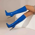 thumbnail image 5 of Mostsola Knee High Boots Women Stiletto Pointed Toe Tall Boots Sexy Leather Zip up High Heels, 5 of 9
