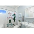 thumbnail image 4 of Simply Daisy 70" W x 73" L Seas and Greetings Polyester Shower Curtain, Forest Green [1 Ct], 4 of 5