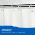 thumbnail image 3 of Kenney Rust-Proof Smooth Plastic Shower Curtain Rings, Set of 12, Clear, 3 of 7