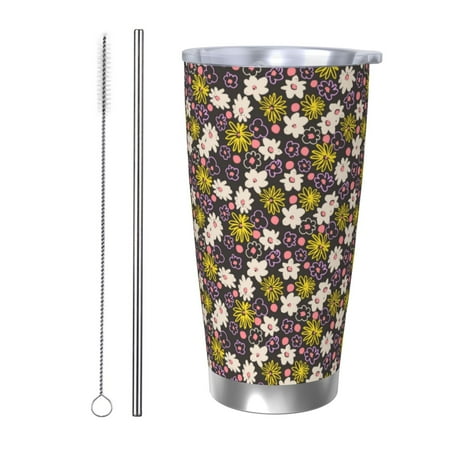 

Coaee Flowers Daisy for 20oz Insulated Kettle Water Bottle For Running Hiking Cycling Climbing Men S Woman Insulated Water Bottle-Straw Two-piece Set