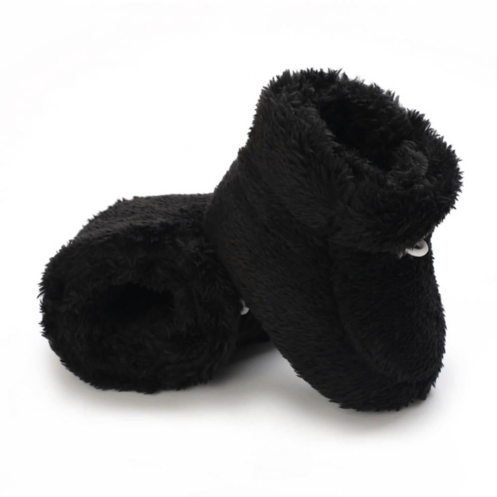 Toddler Child Baby Girls Bowknot Solid Winter Warm Short Booties Causal Shoes 
