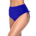 thumbnail image 3 of Women's Swimsuit Bottoms High Waist Vintage Basic Full Coverage Bikini Briefs for Swimming Beach,Royal Blue,M, 3 of 5