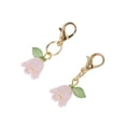 thumbnail image 4 of Accesorios de zapatos de moda, charms para agujetas en forma de hoja y flor, color rosa, 1 par, 4 of 5