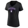 thumbnail image 2 of Women's Black Northwestern Wildcats Campus V-Neck T-Shirt, 2 of 3