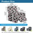 thumbnail image 6 of SCRAWLGOD Cow Print Splash Black Pink Recliner Chair Covers Stretch Chair Cover for Recliner Slipcovers 4-Piece Lazyboy 1 Seat Sofa Cover Furniture Protector with Pocket, 6 of 7