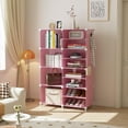 thumbnail image 2 of Closet Organizer 8 Cube Storage Shelves Portable Closet Clothes Organizers and Storage Stackable Cubby Shelving for Closet Bedroom Living Room Pink, 2 of 16