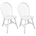 thumbnail image 1 of Sillas de comedor VidaXL de madera maciza de caucho blanco (2 unidades), 1 of 8