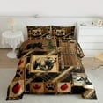 thumbnail image 2 of Manfei Wildlife Bear Child Bedding Comforter Set, Farmhouse Lodge Cabin Twin Comforter Sets, Vintage Rustic Patchwork Reversible Bedding Set, Lightweight Room Decor, 2-Piece, 2 of 8