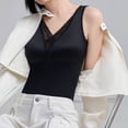thumbnail image 5 of asjyhkr Tank Tops for Women Fleece Thermal Undershirt Casual Daily Fall Winter Baselayer Sleepwear Tops with Built in Bra(3X-Large,Black), 5 of 5