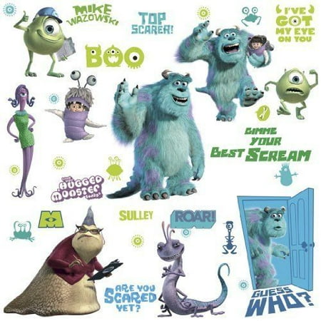 Disney Monsters Inc 31 Big Wall Decals Mike Sulley Boo Celia Room Decor Stickers