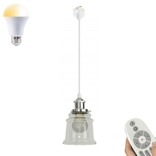FSLiving Remote Control Pendant Light JType Track Ceiling Light w