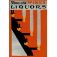thumbnail image 2 of Vintage Booze Labels 23x32 Gold Ornate Wood Framed with Double Matting Museum Art Print Titled - Fine Old Wines Liquors, 2 of 4
