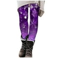 thumbnail image 2 of LEBONYARD Women's Active Fit Mid Rise Leggings,Plus Size Pants Clearance,Womens Fashion Casual Christmas Printed Tight Leggings High Waist Long Pants Purple XL, 2 of 5