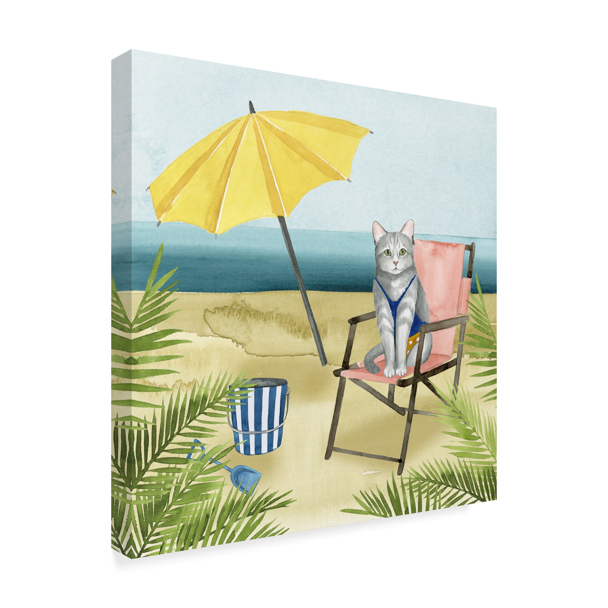 Trademark Fine Art 'Coastal Kitties II' Canvas Art by Grace Popp